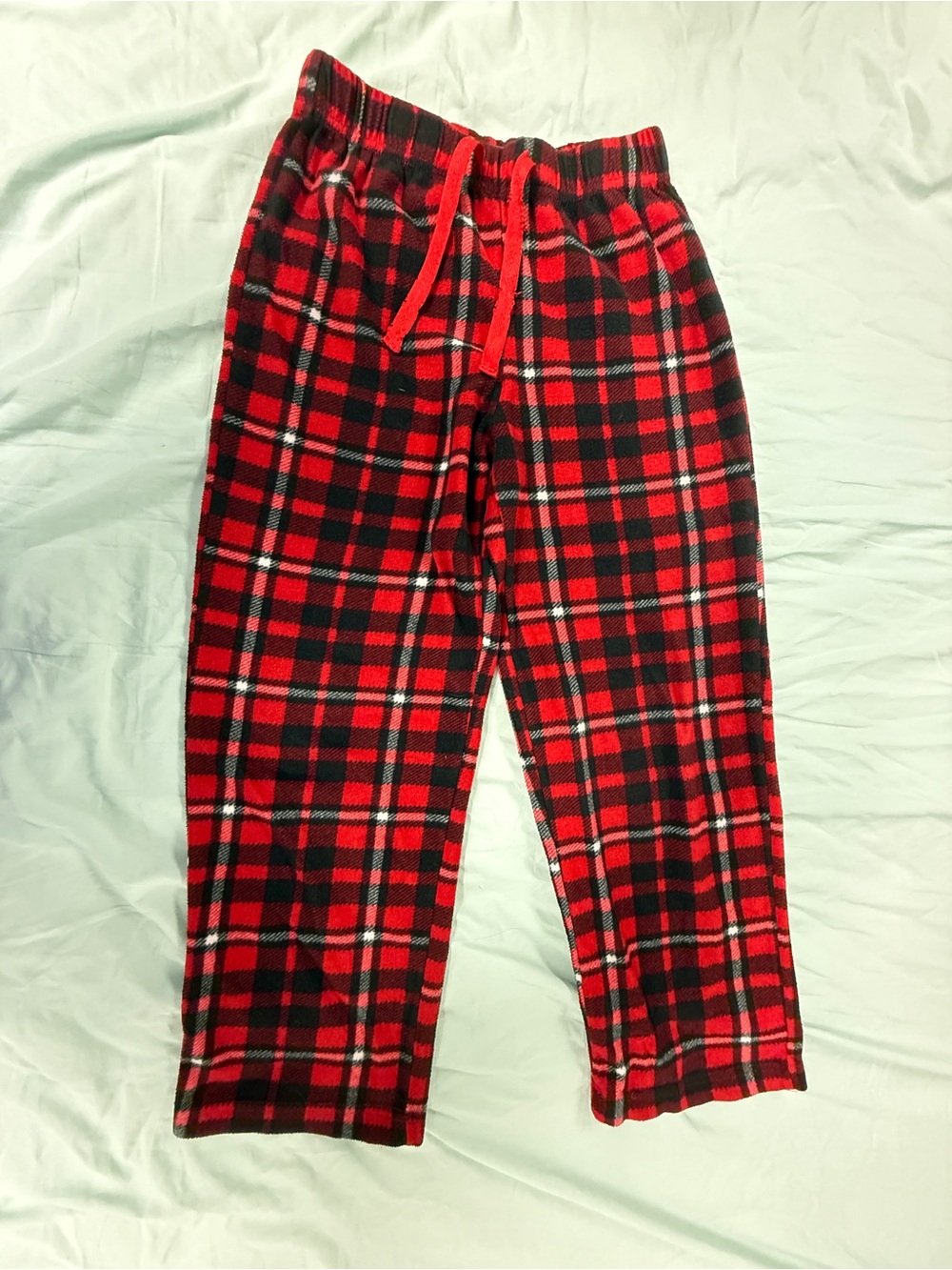 Arizona Jean Co. Boys Youth Size M (10/12) Red Buffalo Plaid Fleece Pajama Pants